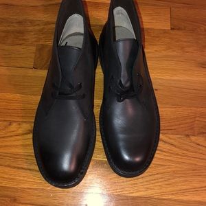 Black leather Clark desert boots size 10 brand new